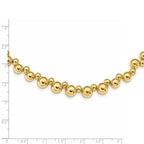 Sterling Silver Gold-plated w/2 in ext. Beaded Necklace