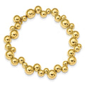 Sterling Silver Gold-plated Beaded Magnetic Clasp Bracelet