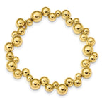 Sterling Silver Gold-plated Beaded Magnetic Clasp Bracelet