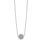Sterling Silver Polished D/C w/1 in ext. Necklace