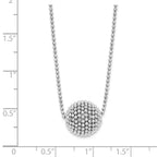 Sterling Silver Polished D/C w/1 in ext. Necklace