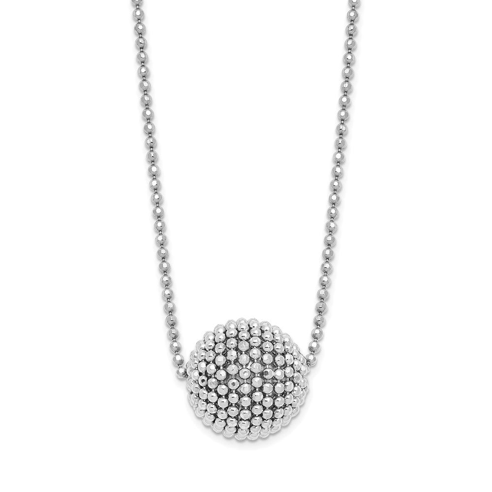 Sterling Silver Polished D/C w/1 in ext. Necklace