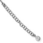 Sterling Silver Rhodium & Ruthenium w/2.5 in ext. Necklace
