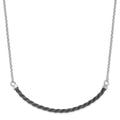 Sterling Silver Rhodium & Ruthenium w/2.5 in ext. Necklace