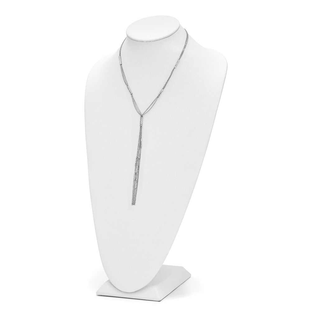 Sterling Silver Polished & Textured Fancy Necklace