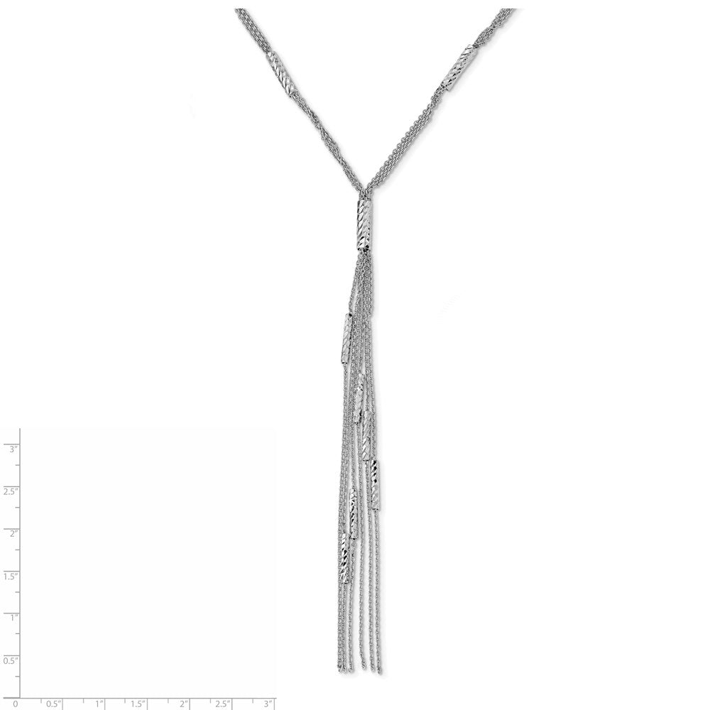 Sterling Silver Polished & Textured Fancy Necklace
