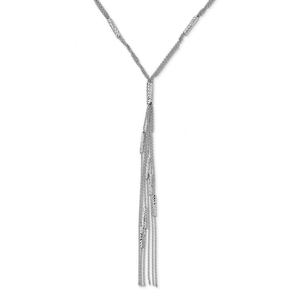 Sterling Silver Polished & Textured Fancy Necklace