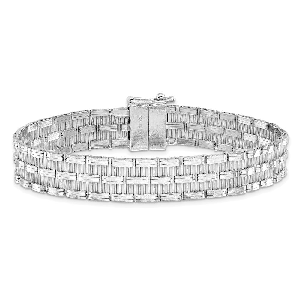 Sterling Silver Polished Fancy Link Bracelet
