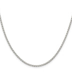 Sterling Silver 2mm Open Elongated Link Chain