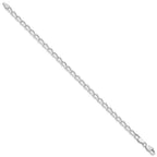 Amore La Vita Sterling Silver Rhodium-plated Polished 4.3mm 8 inch Open Link with Lobster Clasp Charm Bracelet