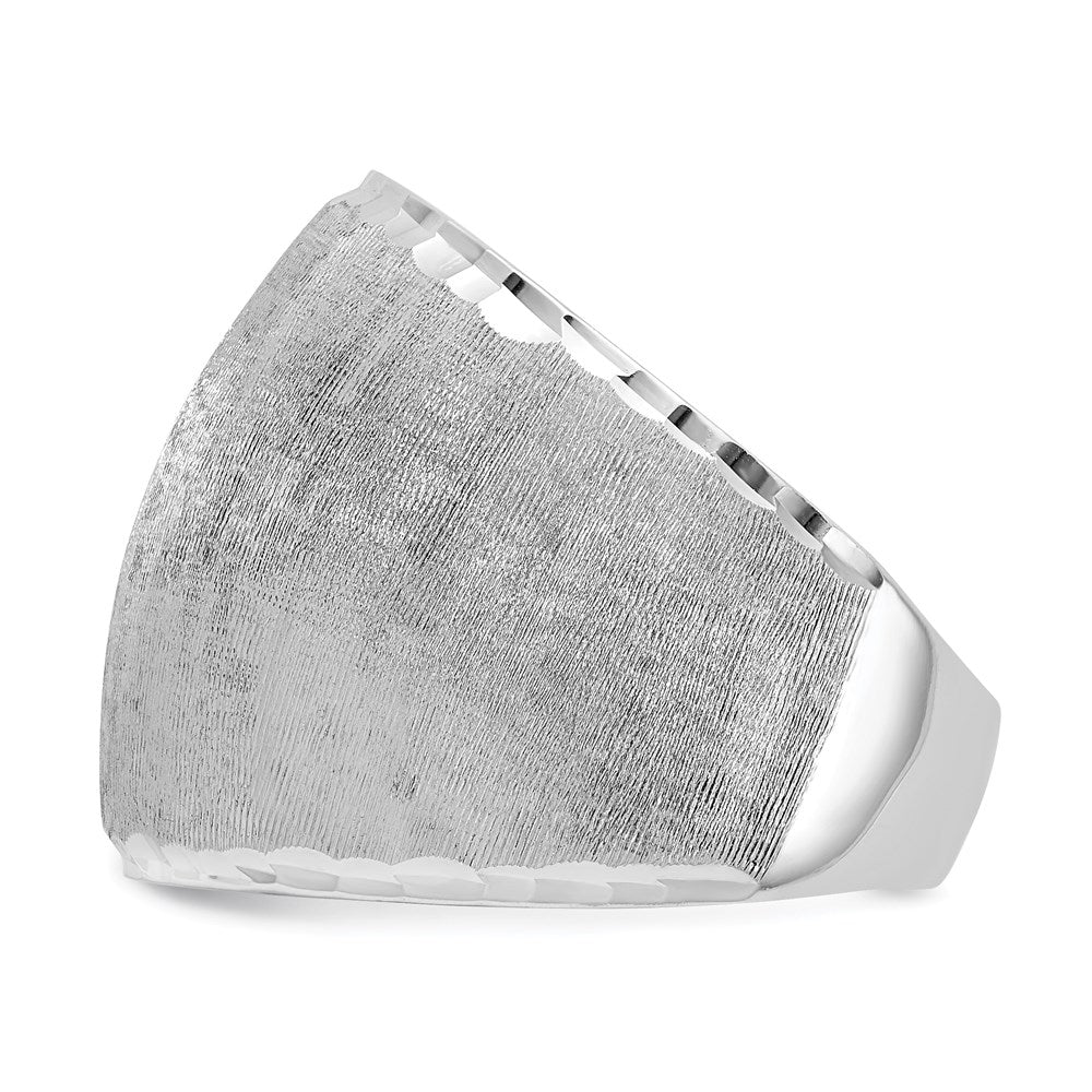 Sterling Silver Rhodium-plated Radiant Essence Ring