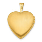 1/20 14K Gold Filled Satin and Polished 2-Frame 15mm Heart Locket