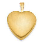 1/20 14K Gold Filled with Diamond Flower Design 15mm Heart Locket