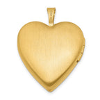1/20 14K Gold Filled & White Rhodium Satin Butterfly 19mm Heart Locket