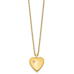 1/20 14K Gold Filled 20mm Polished/Satin Dia Star Heart Locket Necklace