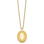 1/20 14K Gold Filled 26mm Leaf Border Oval Locket Necklace
