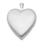 Sterling Silver Rhodium-plated 20mm Forever In My Heart Locket