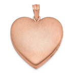 Sterling Silver Rose Gold-plated 24mm Scrolled Heart Family Locket