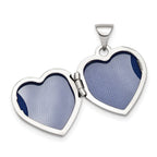 Sterling Silver Rhodium-plated Gold-tone Preciosa Crystal Mom Heart Locket