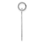 Sterling Silver Rhodium-plated Engravable Girl Disc Charm