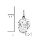 SSilver Rh-plt Engravable Boy Polished Front/Satin Back Disc Charm