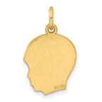 Sterling Silver GP Engravable Boy Polished Disc Charm