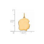 Sterling Silver GP Engravable Girl Polished Disc Charm
