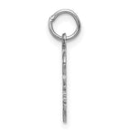SSilver Rh-plt Engravable Girl Polished Front/Satin Back Disc Charm