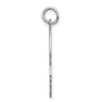 Sterling Silver Rhod-plate Eng. Boy Disc Charm Polish on Front/Back