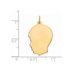 Sterling Silver GP Engravable Boy Polished Disc Charm