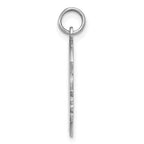 Sterling Silver Rhod-plate Eng. Girl Disc Charm Polish on Front/Back