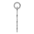 SSilver Rh-plt Engravable Girl Polished Front/Satin Back Disc Charm