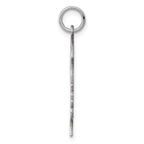 Sterling Silver Rh-plt Engravable Girl Disc Charm Polish on Front/Back