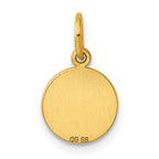 Sterling Silver GP Engraveable Round Polished Disc Charm