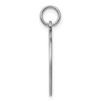 Sterling Silver Rh-plt Engraveable Round Polished Front/Back Disc Charm