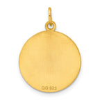 Sterling Silver GP Engraveable Round Polished Disc Charm