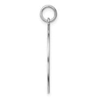 Sterling Silver Rh-plt Engraveable Round Polished Front/Back Disc Charm