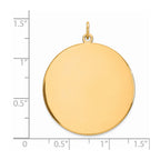 Sterling Silver GP Engraveable Round Polished Disc Charm