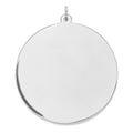 Sterling Silver Rhod-plated Eng. Rnd Polish Front/Back Disc Charm