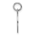 Sterling Silver Rhod-plated Eng. Rnd Polish Front/Satin Back Disc Charm