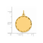 Sterling Silver GP Engraveable Round Polished Disc Charm