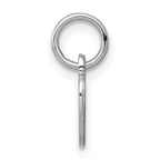 SS Rh-plt Engraveable Heart Polished Front/Satin Back Disc Charm