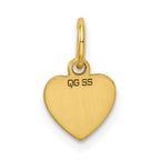 Sterling Silver GP Engraveable Heart Polished Disc Charm