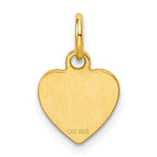 Sterling Silver GP Engraveable Heart Polished Disc Charm