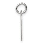 SS Rh-plt Engraveable Heart Polished Front/Satin Back Disc Charm