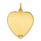 Sterling Silver GP Engraveable Heart Polished Disc Charm