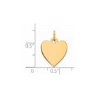 Sterling Silver GP Engraveable Heart Polished Disc Charm