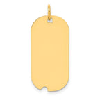 Sterling Silver GP Engravable Dog Tag Polished Disc Charm