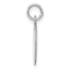 Sterling Silver Rh-plt Engraveable Oval Polished Front/Back Disc Charm
