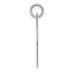 Sterling Silver Rhod-plate Eng. Oval Polish Front/Back Disc Charm
